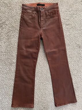 Joe's Brown Jeans Cropped Coated